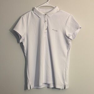 Columbia PFG Classic White Polo Shirt size large